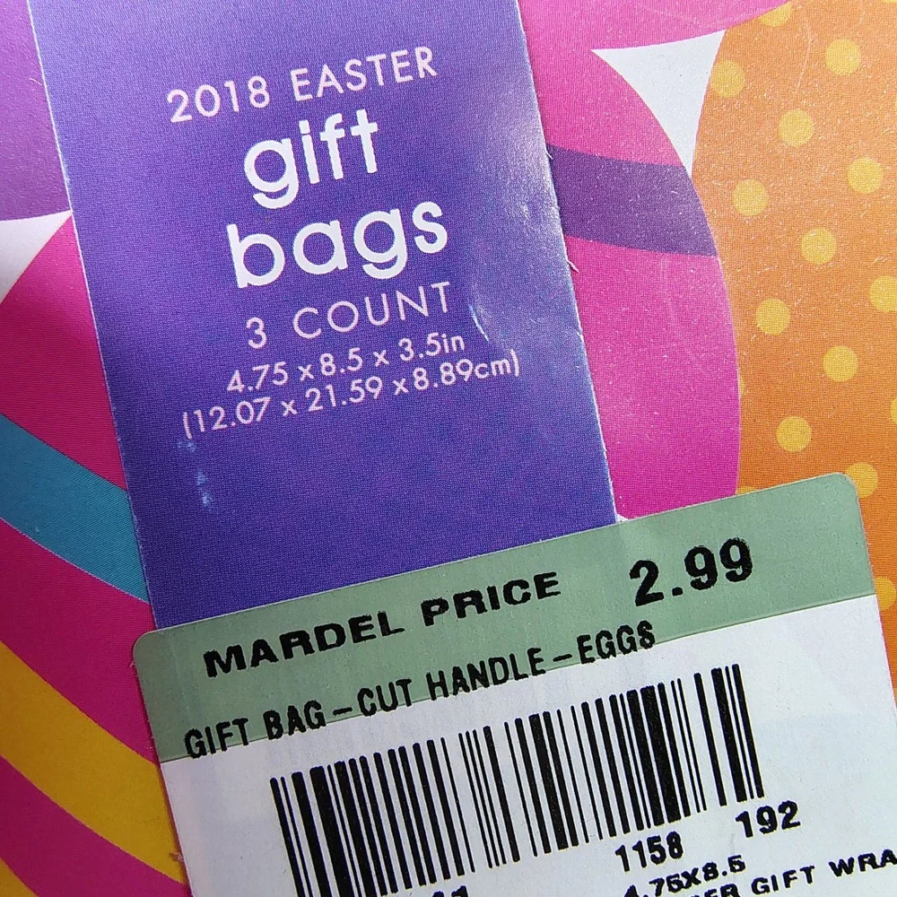 Easter Gift Bags &‎ Treat Bags 2018 Cut Handle Egg Design Party Favors